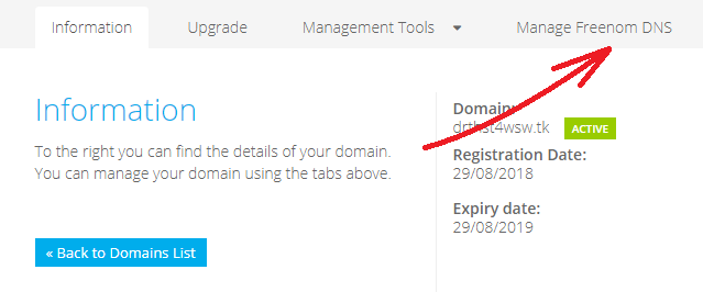 Sekcja zarządzania DNS